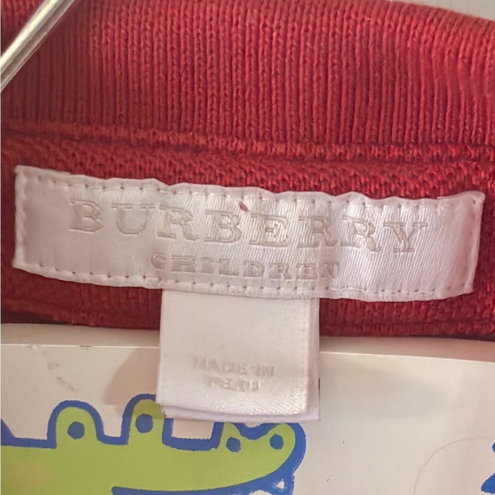 Burberry Cotton Piqué Polo Shirt in Pillar Red Children’s 4T - Picture 4 of 10